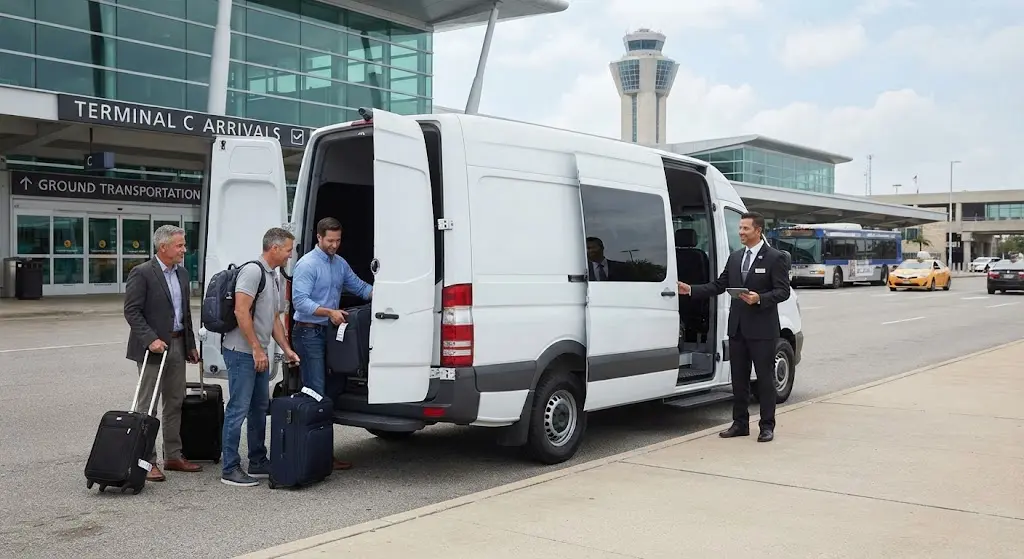 Cheapest shared shuttle Houston providing fast airport transfers to IAH and HOU.